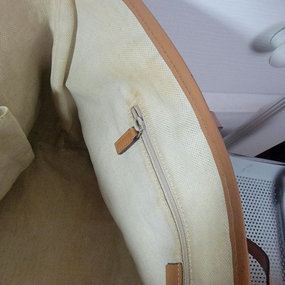 ❤️Host Pick❤️ Gucci Jolicoeur Stripe Tote/Bag Beige/Brown canvas- Monogrammed - Picture 4 of 6